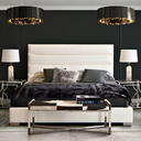 Bardot Channel Tufted Queen Bed in White Leatherette