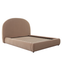 Fox Eastern Bed in Camel Performance Velvet w/ Arch Headboard