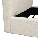 Cloud 43" Low Profile Eastern King Bed in Ivory Boucle Fabric