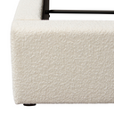 Cloud 43" Low Profile Eastern King Bed in Ivory Boucle Fabric