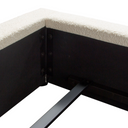 Cloud 43" Low Profile Eastern King Bed in Ivory Boucle Fabric