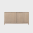 Liv Four Door Ash Wood Sideboard in White Sand