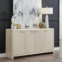 Liv Four Door Ash Wood Sideboard in White Sand