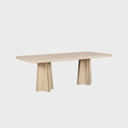 Zinnia Ash Wood Double Pedestal Dining Table