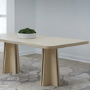 Zinnia Ash Wood Double Pedestal Dining Table