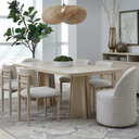 Zinnia Ash Wood Double Pedestal Dining Table