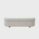 Kiki Upholstered Hinged Storage Bench – Cotton Ball Boucle