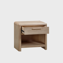 Furano One-Drawer One-Shelf Ash Wood Nightstand