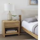 Furano One-Drawer One-Shelf Ash Wood Nightstand