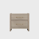 Gardenia Two-Drawer Oak Wood Nightstand