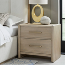 Gardenia Two-Drawer Oak Wood Nightstand