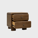 Boka Two-Drawer Acacia Wood Nightstand
