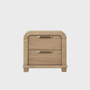 Kione Two-Drawer Acacia Wood Nightstand
