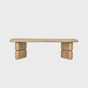 Nia Acacia Wood Dining Bench in Lioness