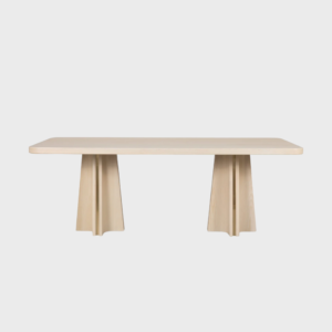Zinnia Ash Wood Double Pedestal Dining Table