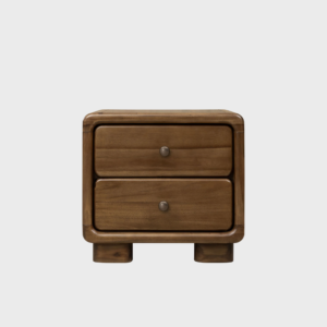 Boka Two-Drawer Acacia Wood Nightstand